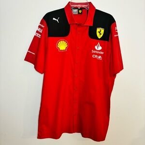 Puma Red and Black Men's Casual Button Down Shirt